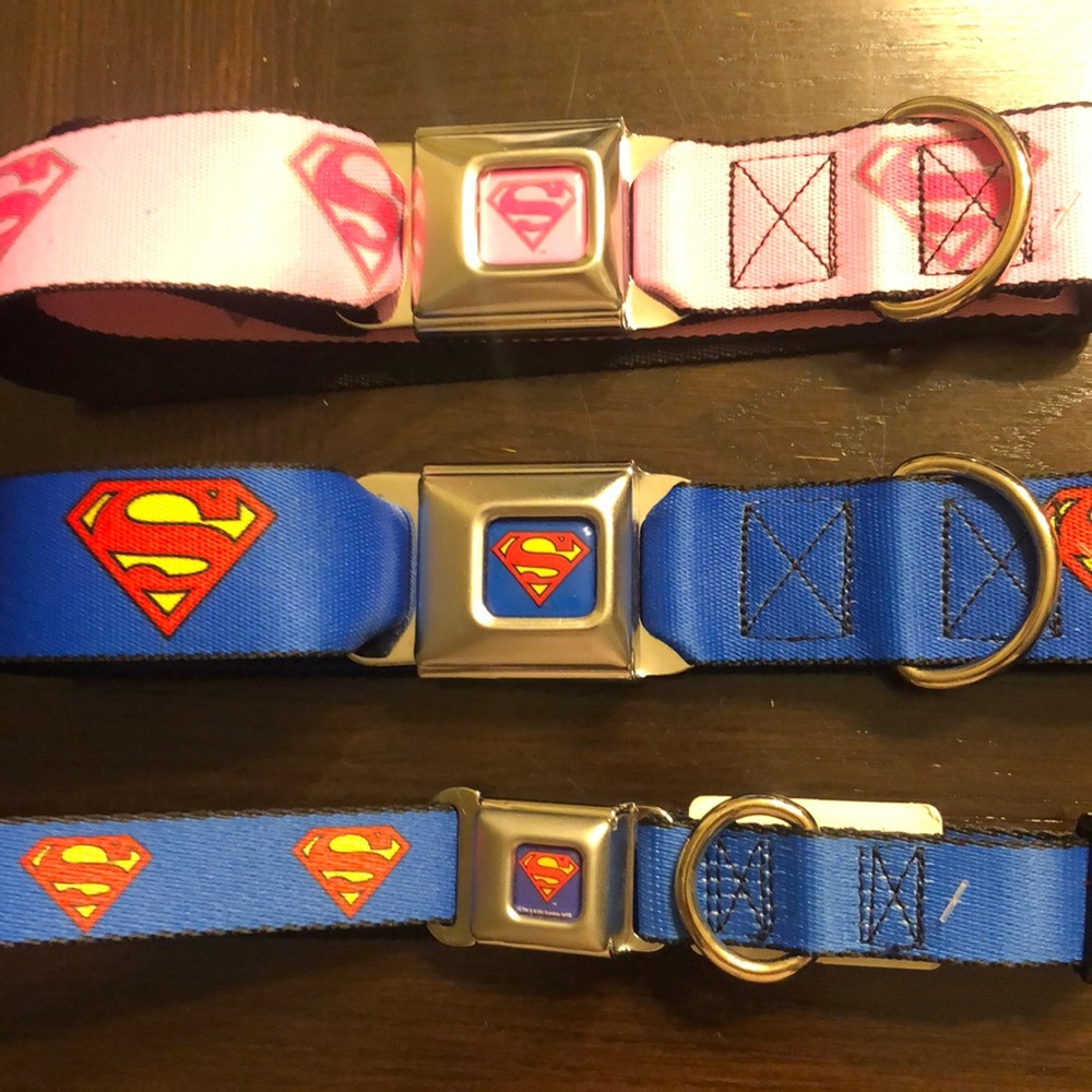 Superman dog collars